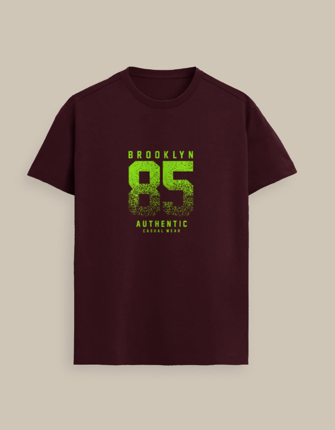 Brooklyn 85-Premium Supima Cotton T-Shirt_Maroon_Front
