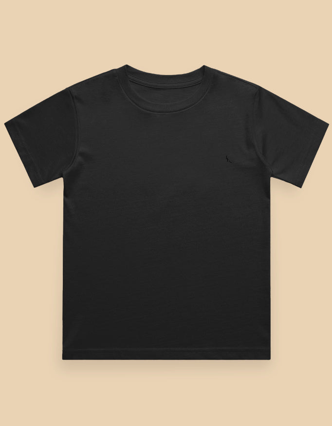 Classic Crew-Neck Boys T-Shirt_Front-Black