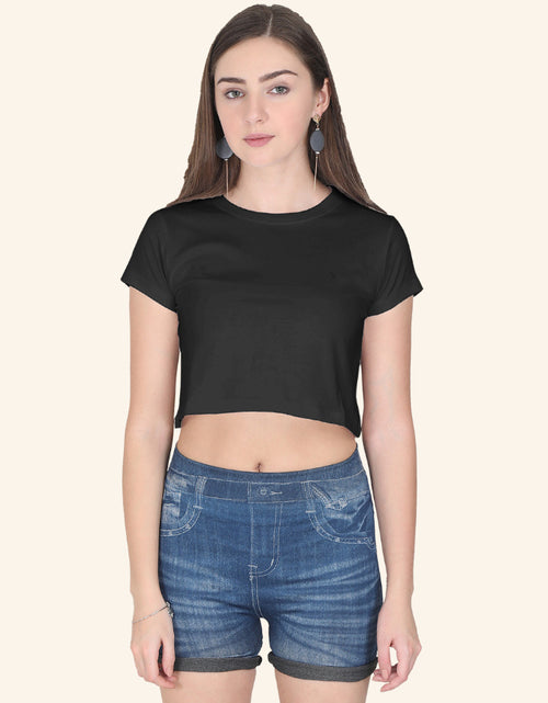 Crop Top Iconic_Black_Front