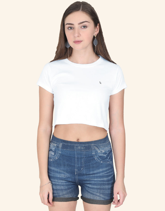 Crop Top Iconic_White_Front