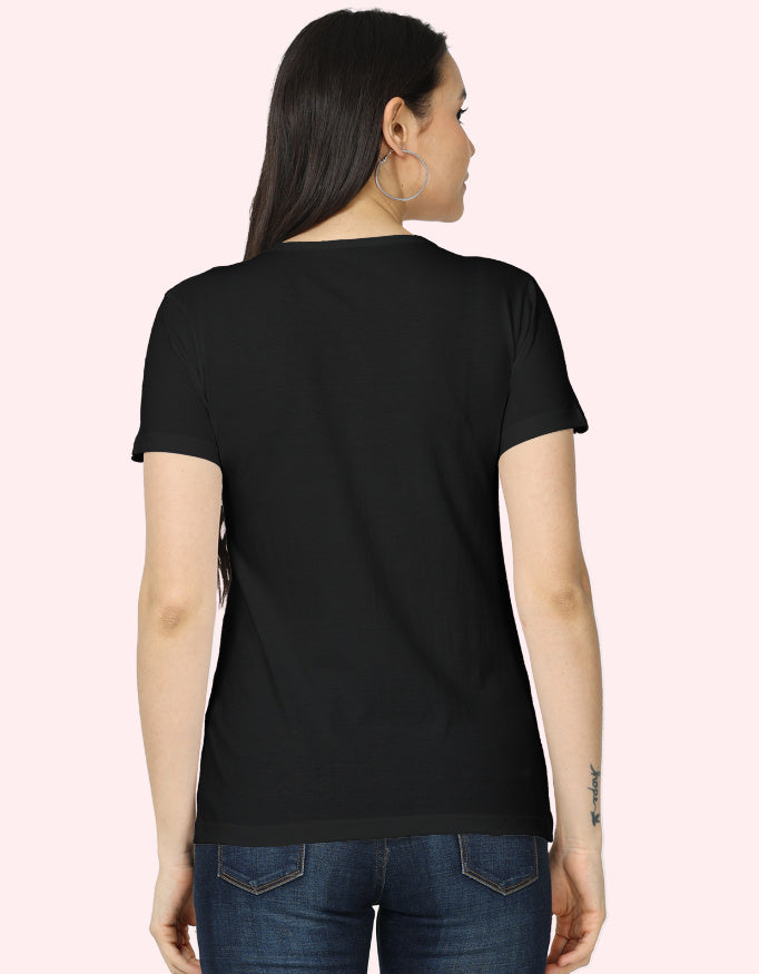 LISBOK Red Love Butterfly Cotton T-Shirt_Black_Back