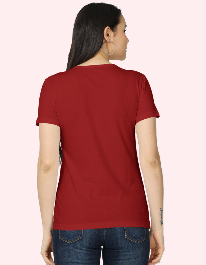 LISBOK Red Love Butterfly Cotton T-Shirt_Red_Back