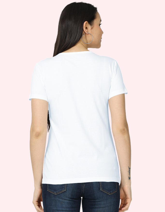 LISBOK Red Love Butterfly Cotton T-Shirt_White_Back