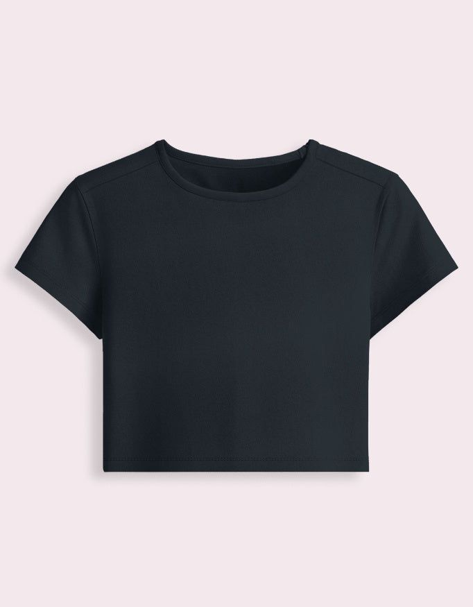 Lisbok Baby Tee_Navy_Blue_Front