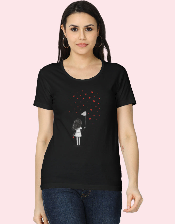 Love Cotton T-Shirt_Black_Front