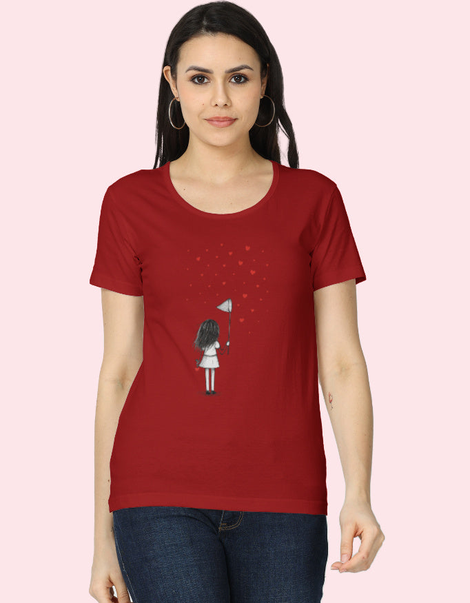 Love Cotton T-Shirt_Red_Front