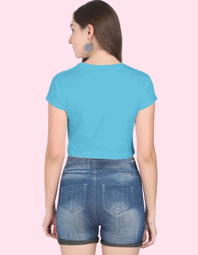 Tic-tac-toe Crop Top_SkyBlue_Back