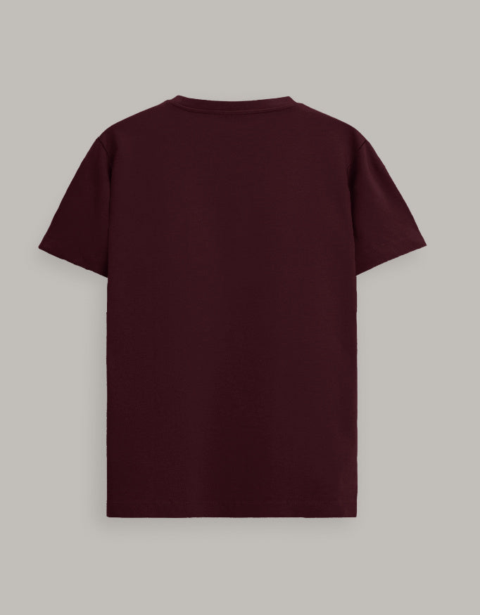 Unique Premium Supima Cotton T-Shirt_Maroon_Back