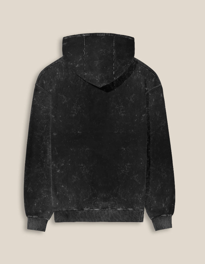 Unisex Acid Washed Hoodie Iconic_Black_Back