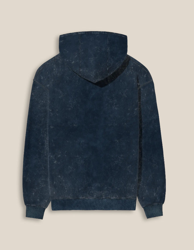 Unisex Acid Washed Hoodie Iconic_Navy_Blue_Back
