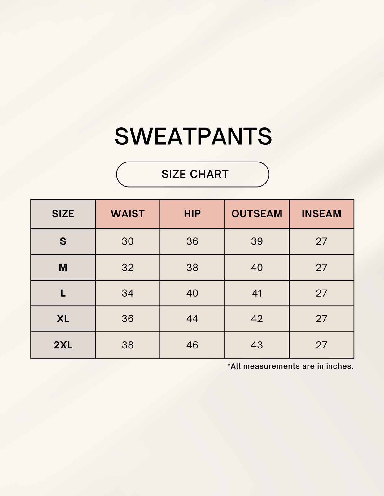 Unisex Iconic Sweatpants – Off_White_Size Chart