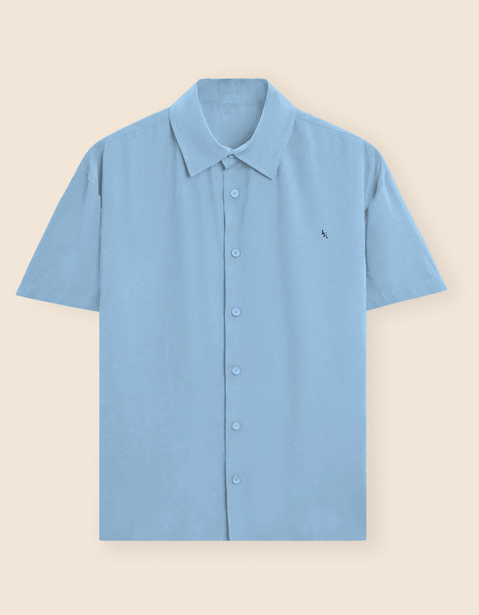 Unisex Oversized Shirt Iconic_Baby_Blue_Front