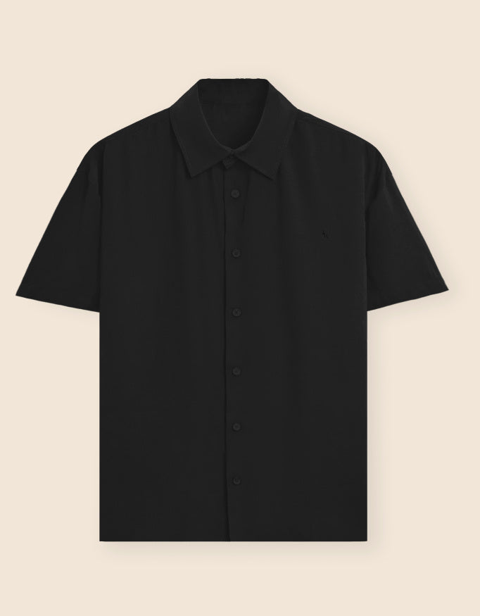 Unisex Oversized Shirt Iconic_Black_Front