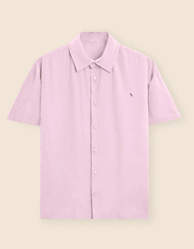 Unisex Oversized Shirt Iconic_Light_Baby_Pink_Front