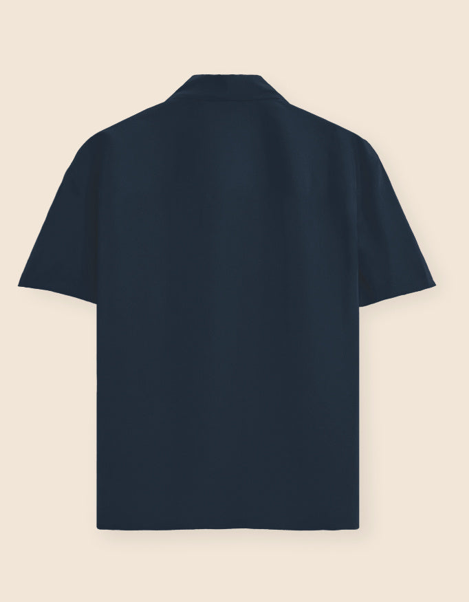 Unisex Oversized Shirt Iconic_Navy_Blue_Back