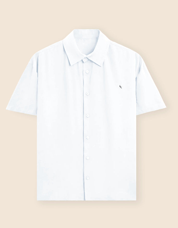 Unisex Oversized Shirt Iconic_White_Front