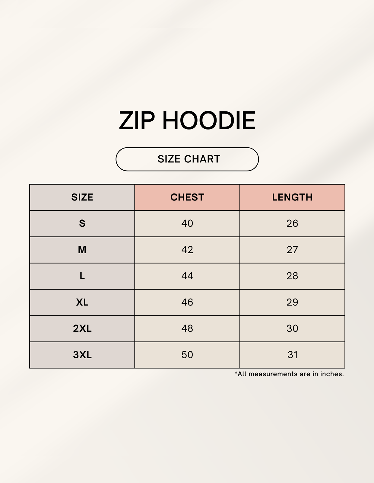 Unisex Zip Hoodie Iconic_sizechart