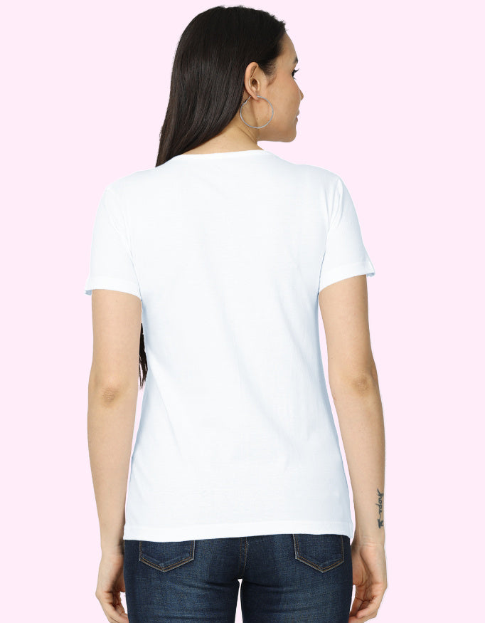 Women's Classic T-Shirt with Japanese Style_White_Back
